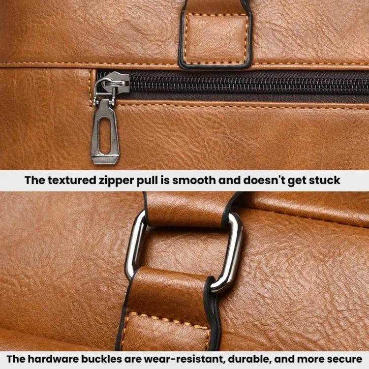 WEIXIER T665 Men Vintage Business Tote Bag Large Capacity Waterproof Laptop Bag