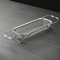 Expandable Over The Sink Colander Strainer 304 Stainless Steel Fine Mesh Drain Basket With Adjustable Arms And Standing Feet, Small, Medium, Large, Extra Large