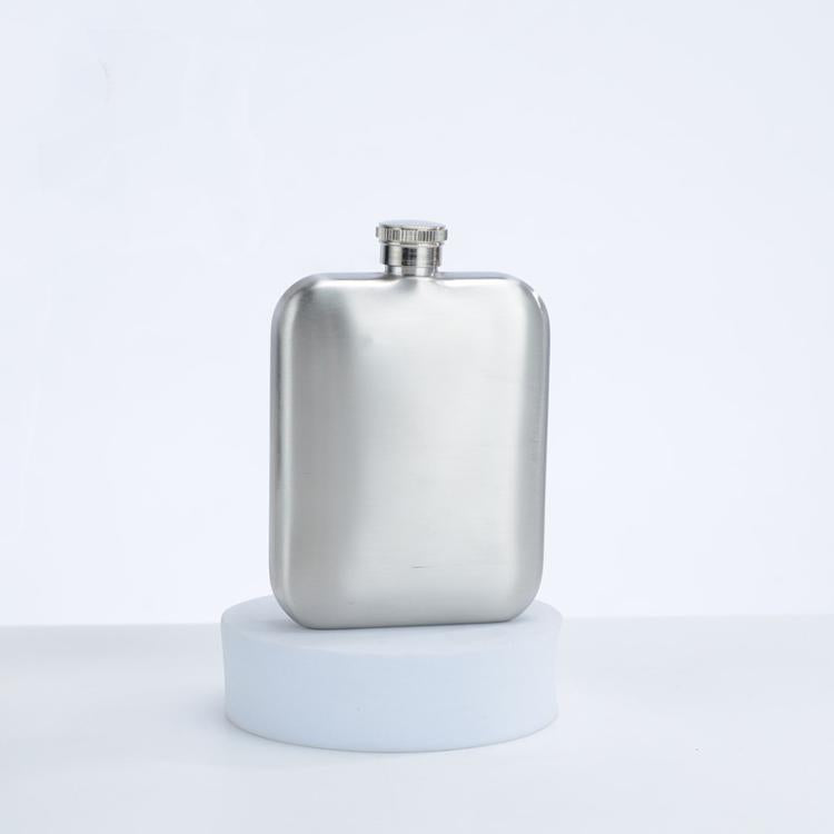 6 oz Hip Flask for Liquor for Men & Women 304 Stainless Steel Leakproof Pocket Flask with Screw Cap Portable Alcohol Whiskey Flask