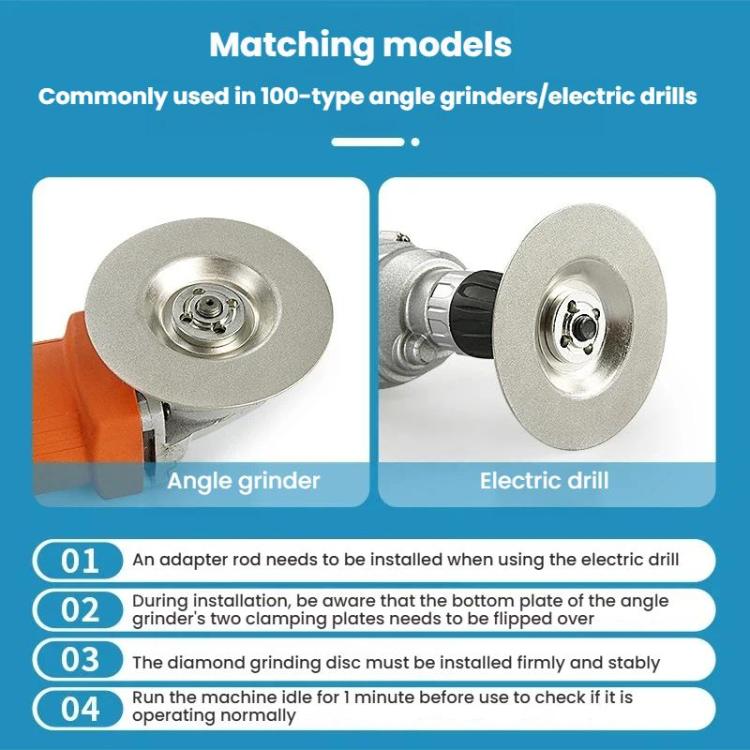 Electroplated Emery Grinding Disc Angle Grinder Grinding Wheel Blade, Coarse Grinding 400 Mesh, Fine Grinding 600 Mesh, Fine Grinding 800 Mesh