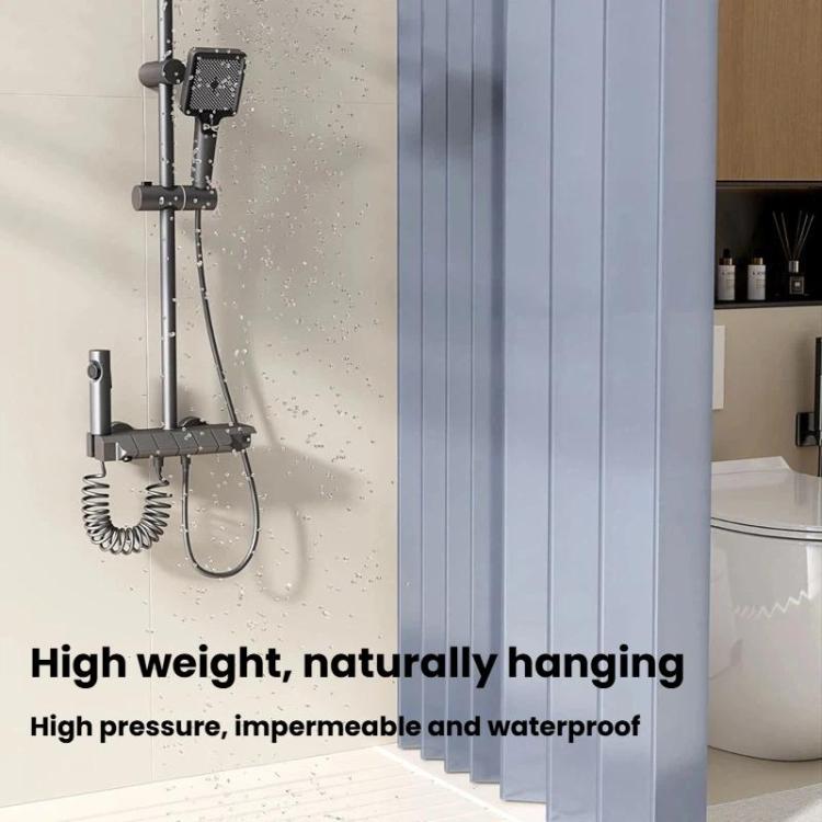 Foldable Waterproof Bathroom Shower Curtain Invisible Toilet Wet And Dry Separation Partition Curtain, 3-Fold Grey, 4-Fold Grey, 5-Fold Grey, 3-Fold White, 4-Fold White, 5-Fold White