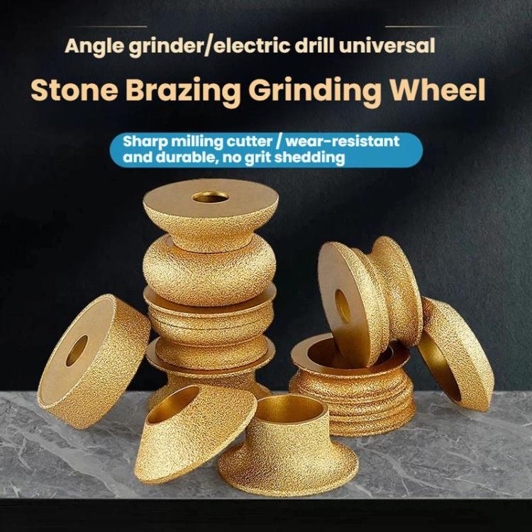 Stone Edge Grinding Wheel Marble Granite Tile Trimming Chamfering Tool, French Edge 10mm, French Edge 15mm, French Edge 20mm, French Edge 25mm, French Edge 30mm, Rounded Edge 10mm, Rounded Edge 20mm, Rounded Edge 25mm, Rounded Edge 30mm, Rounded Edge 3...