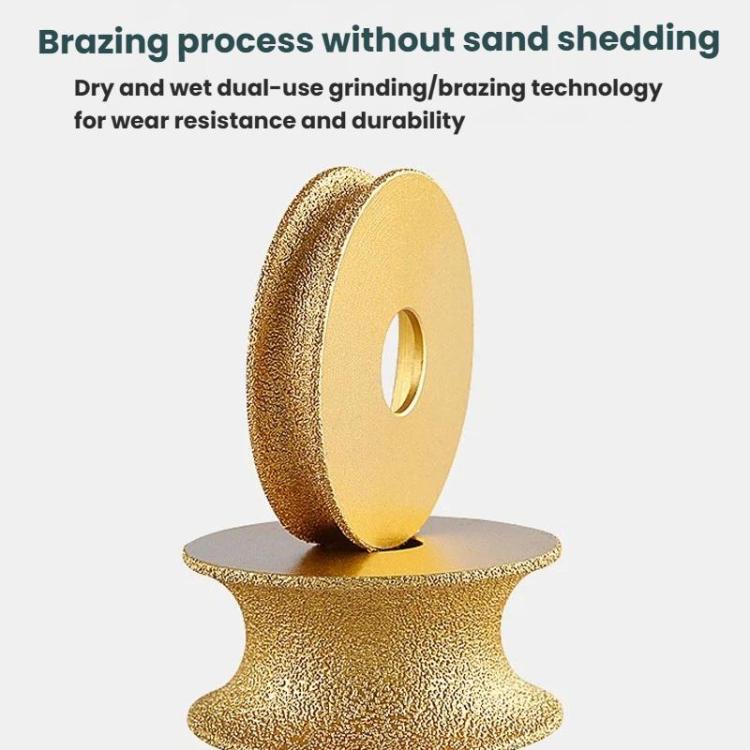 Stone Edge Grinding Wheel Marble Granite Tile Trimming Chamfering Tool, French Edge 10mm, French Edge 15mm, French Edge 20mm, French Edge 25mm, French Edge 30mm, Rounded Edge 10mm, Rounded Edge 20mm, Rounded Edge 25mm, Rounded Edge 30mm, Rounded Edge 3...