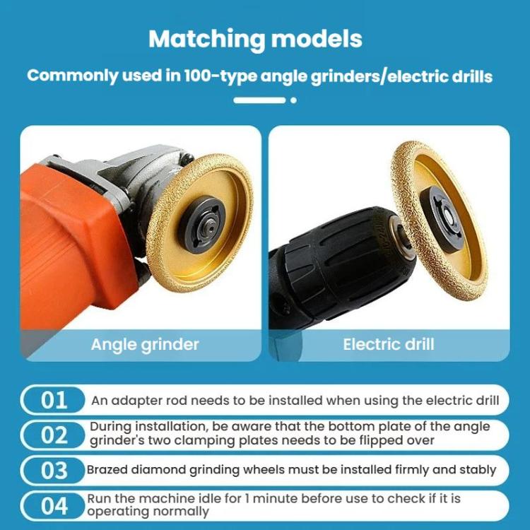 Stone Edge Grinding Wheel Marble Granite Tile Trimming Chamfering Tool, French Edge 10mm, French Edge 15mm, French Edge 20mm, French Edge 25mm, French Edge 30mm, Rounded Edge 10mm, Rounded Edge 20mm, Rounded Edge 25mm, Rounded Edge 30mm, Rounded Edge 3...