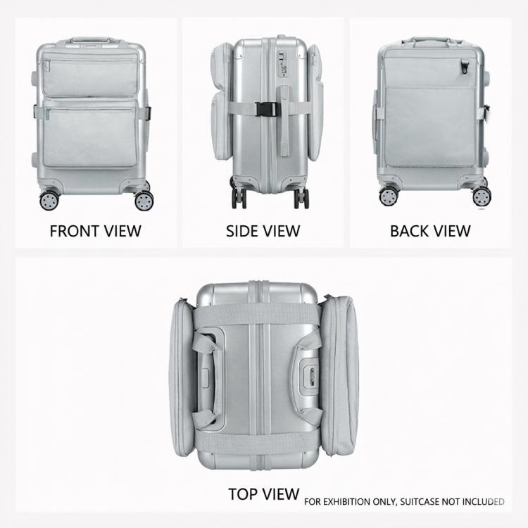 BUBM Luggage Attachment Organizer Bag Multifunctional Travel Bag External Laptop Sleeve for 16 inch Notebook