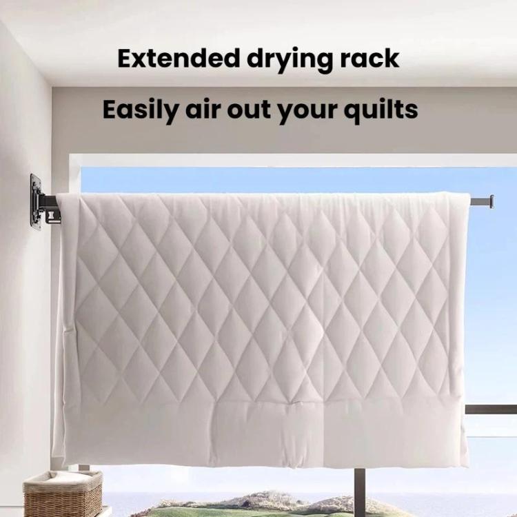 Balcony Folding Clothes Drying Rack Household Drill-Free Retractable Clothes Rod, 1-Fold Grey, 1-Fold White, 2-Fold Grey, 2-Fold White, 3-Fold Grey, 3-Fold White