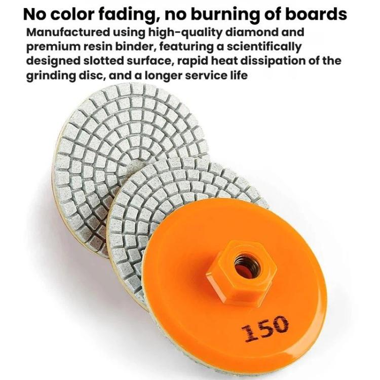 3 inch 8cm One-piece Diamond Dry Grinding Disc Tile Edge Grinding Disc, 50, 150, 300, 500, 1000