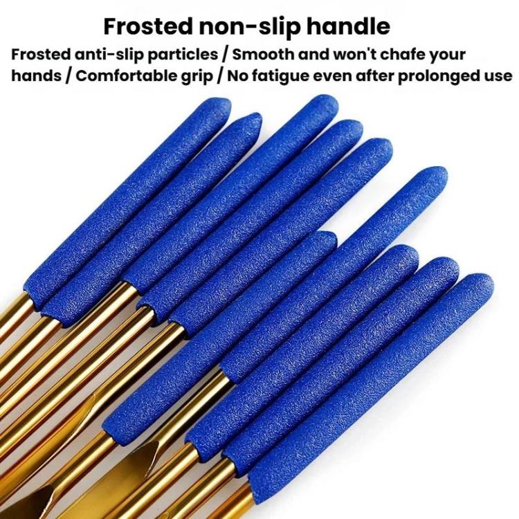 Diamond File Titanium-Coated Alloy High-Hardness File Metal Gemstone Grinding Tool, 10-Piece Set 3x140mm, 10-Piece Set 4x160mm, 10-Piece Set 5x180mm