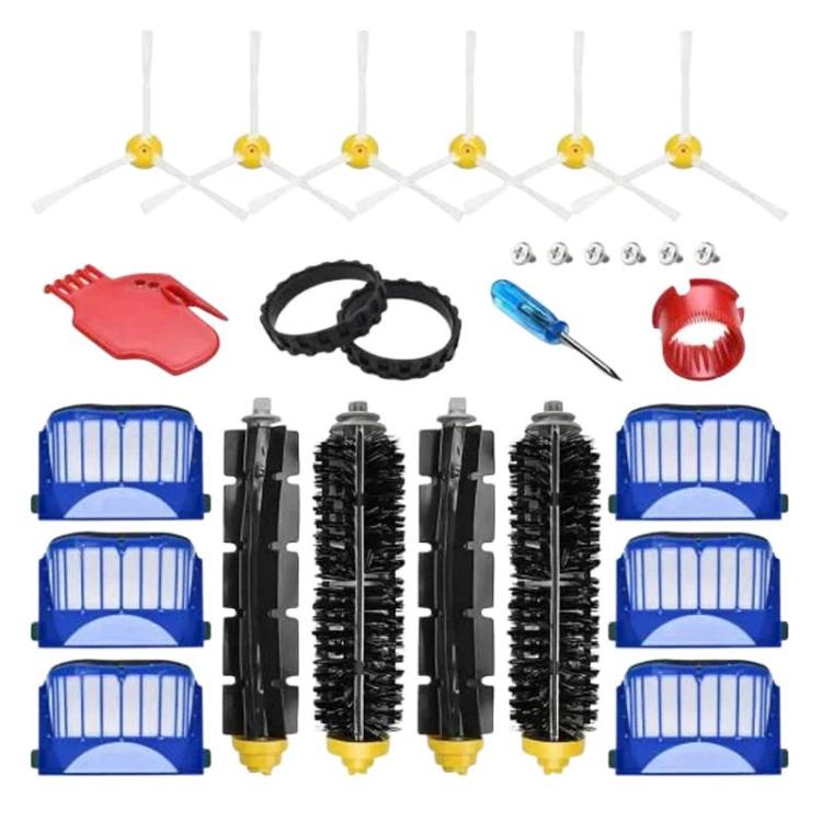 For iRobot Roomba 600 Vacuum Cleaning Accessories Filter, Side Brush, Main Brush, 21 in 1