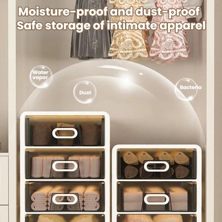 Large-Capacity Drawer-Style Underwear Sock Organizer Storage Box, No Grid Space, 10 Grid Spaces, 15 Grid Spaces, No Grid Space + 10 Grid Spaces, No Grid Space + 15 Grid Spaces, 10 Grid Spaces + 15 Grid Spaces                                            ...