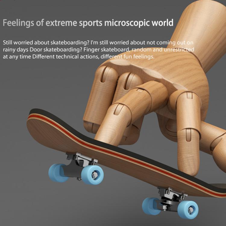 5-Layer Maple Wood Finger Skateboard With Bearings Desktop Stress Relief Finger Sports Toy