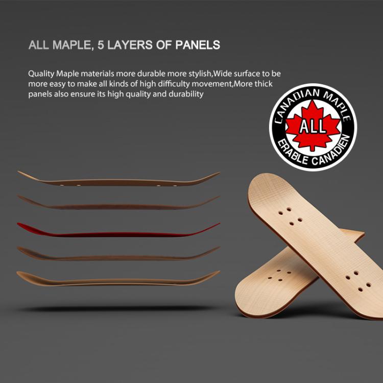 5-Layer Maple Wood Finger Skateboard With Bearings Desktop Stress Relief Finger Sports Toy