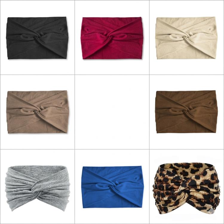 Extra Wide Elastic Cross Headband For Women Yoga Running Sports Headband