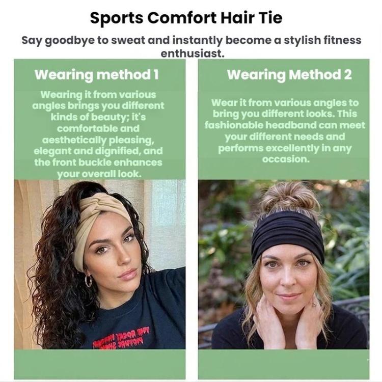 Extra Wide Elastic Cross Headband For Women Yoga Running Sports Headband