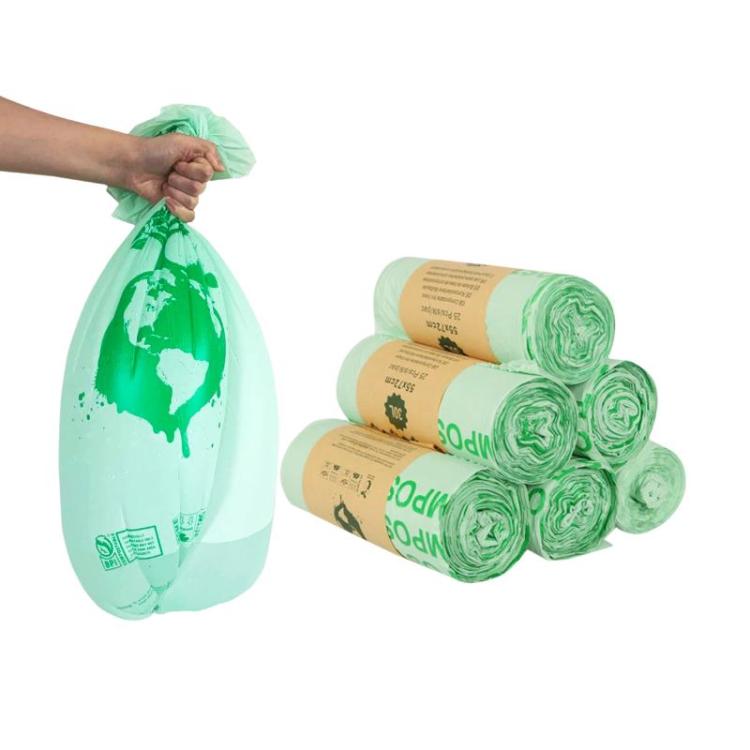 Kitchen PLA Degradable Garbage Bags Household Compostable Flat Top Trash Bags, 50pcs / set 36 x 35cm, 50pcs / set 40 x 38cm, 50pcs / set 43 x 46cm, 25pcs / set 55 x 72cm