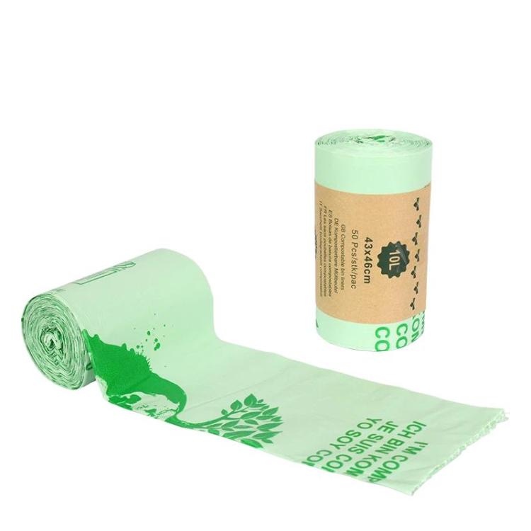 Kitchen PLA Degradable Garbage Bags Household Compostable Flat Top Trash Bags, 50pcs / set 36 x 35cm, 50pcs / set 40 x 38cm, 50pcs / set 43 x 46cm, 25pcs / set 55 x 72cm