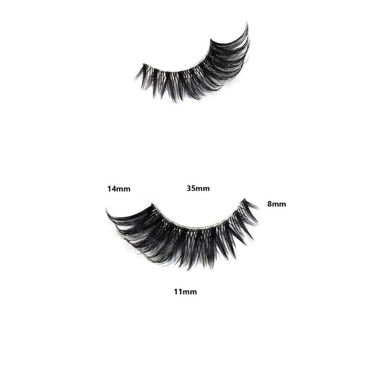 5pair /Set Pink Fox Full-Length Fox-Eye Cat-Eye False Eyelashes Voluminous Curled Realistic Fox-Style Lashes, F04, KZ04, XF01, F01, KY01, XF03, KZ02, KZ09, KY02, 609