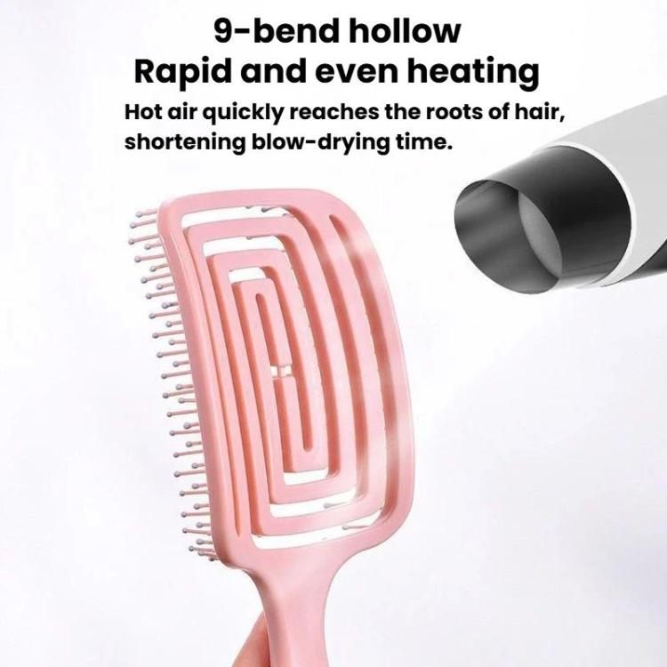 Household Hollow Rib Hair Massage Comb Multifunctional Fluffing Comb For Volumizing The Crown