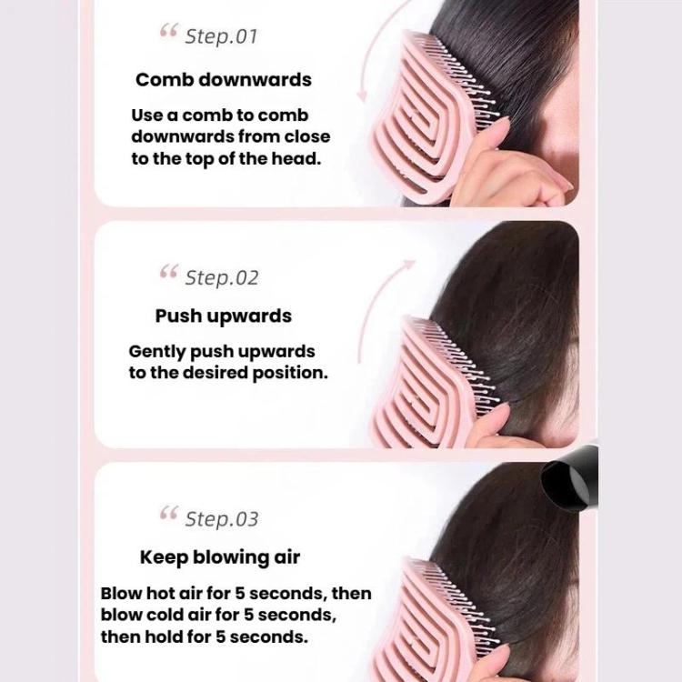 Household Hollow Rib Hair Massage Comb Multifunctional Fluffing Comb For Volumizing The Crown