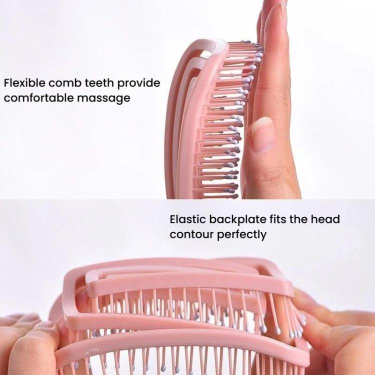 Household Hollow Rib Hair Massage Comb Multifunctional Fluffing Comb For Volumizing The Crown