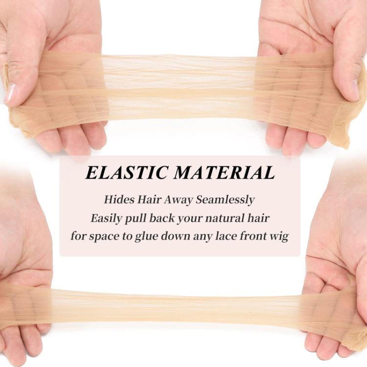 2pcs / Set Lace Invisible Elastic Wig Hair Net High-Definition Transparent Stocking Wig Cap, Lace Invisible
