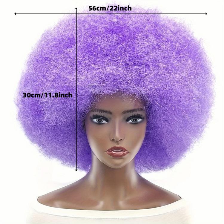 Jumbo Afro Wig Oversized 22 inch Clown Wig for Adults Men Women Extra Large 70s Disco Costume Wig