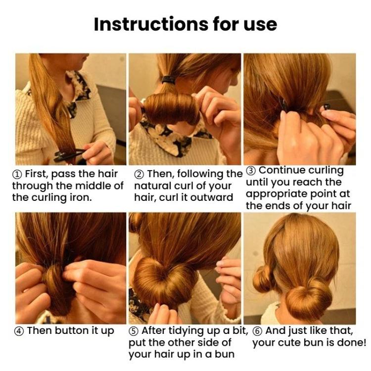 2pcs / set Hair Bun Maker Flower & Mushroom Style Hair Bun Tie, Hair Bun Maker