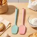 LsCook 2-Piece Set Food-Grade Silicone Spatula Dual-Purpose Butter Knife Cake Frosting Spatula, Large T-shaped Large Round Hole 38g