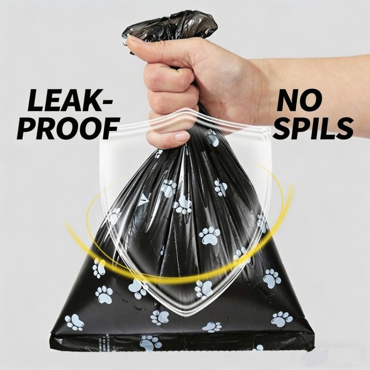 Dog Poop Bags Refill Rolls Leak-Proof Pet Waste Bags Eco-Friendly Unscented with Cute Footprint Design 1.2 Silk, 10 Rolls/150 Bags, 20 Rolls/300 Bags