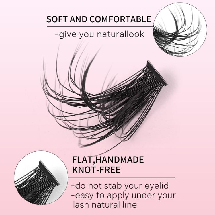 216 Dense Clusters DIY Segmented Eyelash Extensions Naturally Curled Single Cluster False Eyelashes, DIY-SET-595（30D）, DIY-SET-596（40D）, DIY-SET-597（50D）, DIY-SET-598（60D）, DIY-SET-599（80D）, DIY-SET-600（100D）