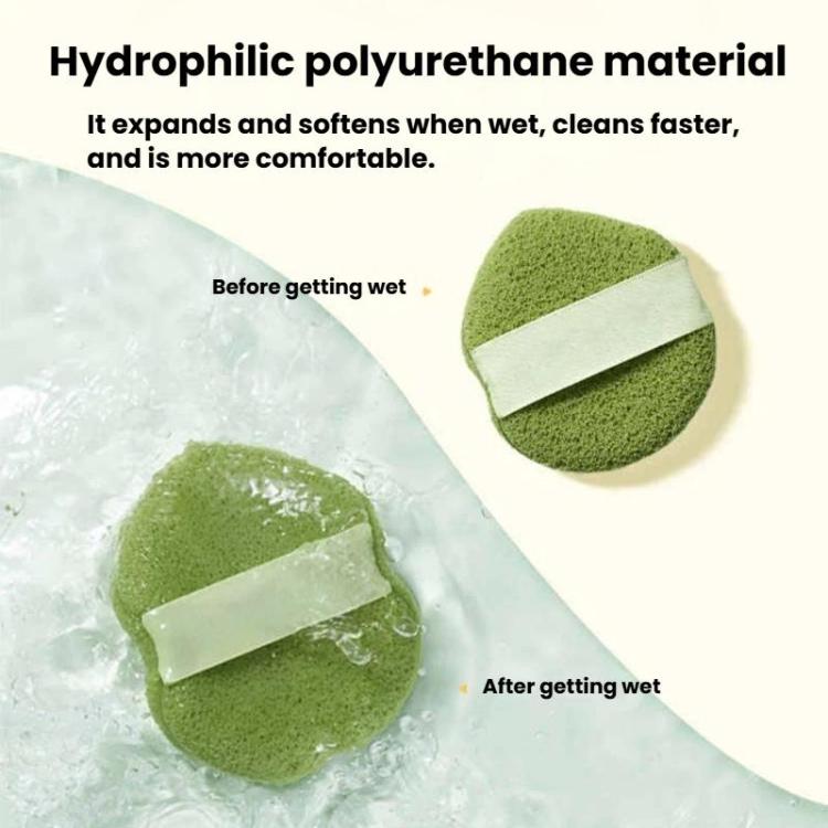 Drop-Shaped Cleansing Puff For Mud Mask Removal Face Wipe Cleaning Sponge Puff