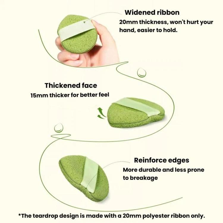 Drop-Shaped Cleansing Puff For Mud Mask Removal Face Wipe Cleaning Sponge Puff