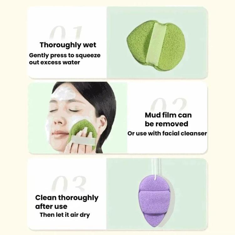 Drop-Shaped Cleansing Puff For Mud Mask Removal Face Wipe Cleaning Sponge Puff