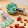 LsCook 8-Piece Set Stainless Steel Handle Measuring Spoon Graduated Baking Measuring Spoon