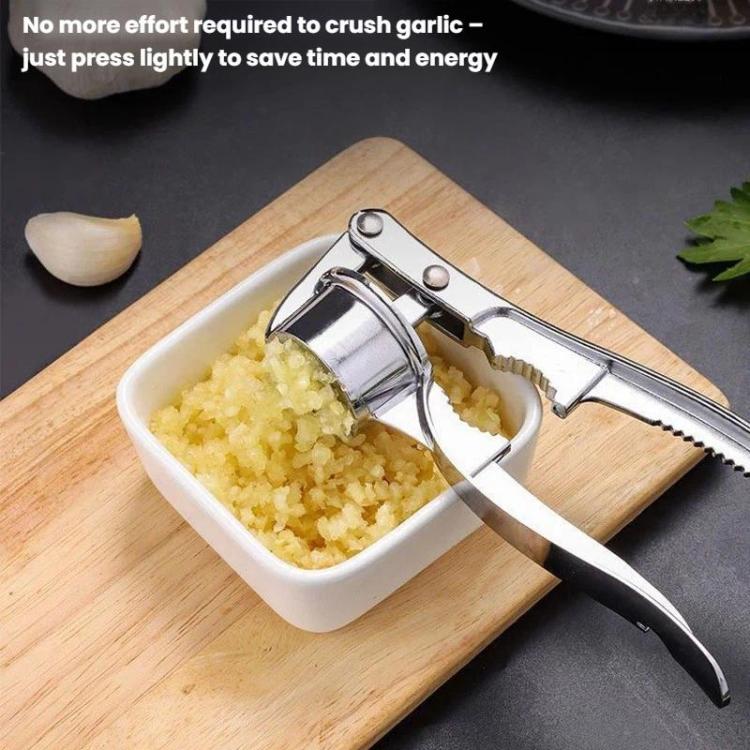 Aluminum Alloy Garlic Press Manual Pull Style Garlic Press, LsCook Large 4 In 1
