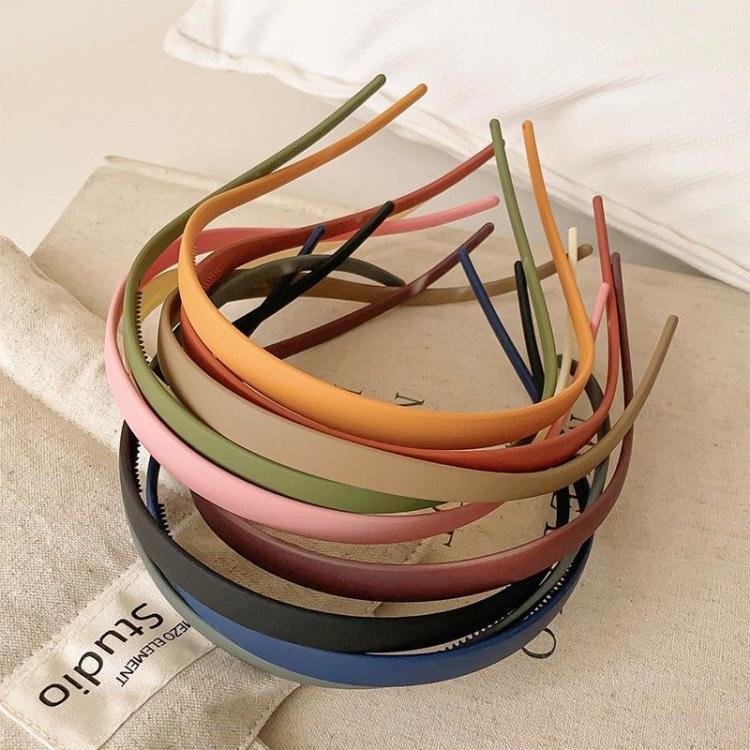 Matte U-Shaped Headbands for Women Glasses Friendly Non-Slip Hair Bands Thin Resin Hair Hoops No Pressure on Ears