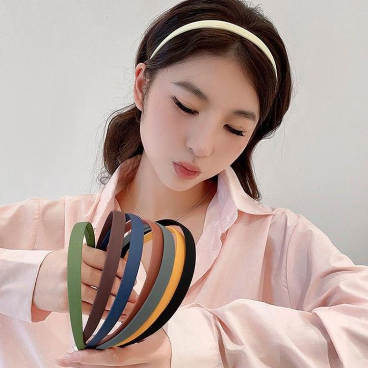 Matte U-Shaped Headbands for Women Glasses Friendly Non-Slip Hair Bands Thin Resin Hair Hoops No Pressure on Ears