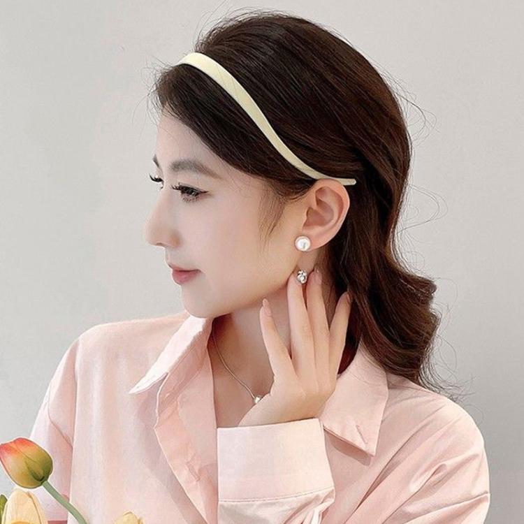 Matte U-Shaped Headbands for Women Glasses Friendly Non-Slip Hair Bands Thin Resin Hair Hoops No Pressure on Ears