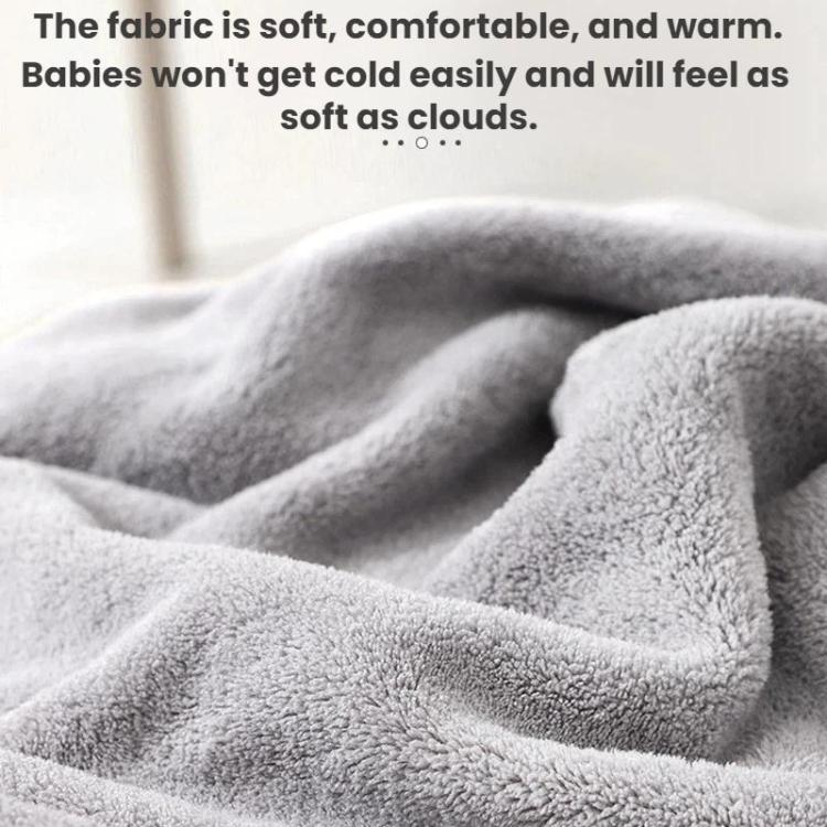 Coral Fleece Absorbent Baby Swaddle Blanket Towel With Cape, 80x80cm