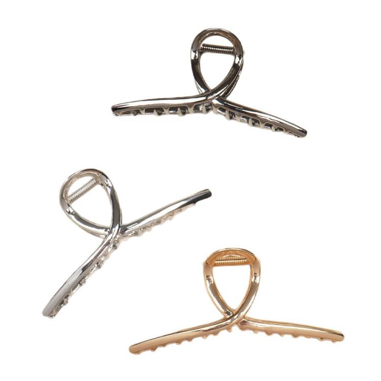 Metal Hair Claw Clips Women Large Hair Clips for Thick Hair Non-Slip Strong Hold Hair Catch Barrette Jaw Clips, 11.5cm Gold, 13.5cm Gold, 11.5cm Gray Black, 13.5cm Gray Black, 11.5cm Silver, 13.5cm Silver