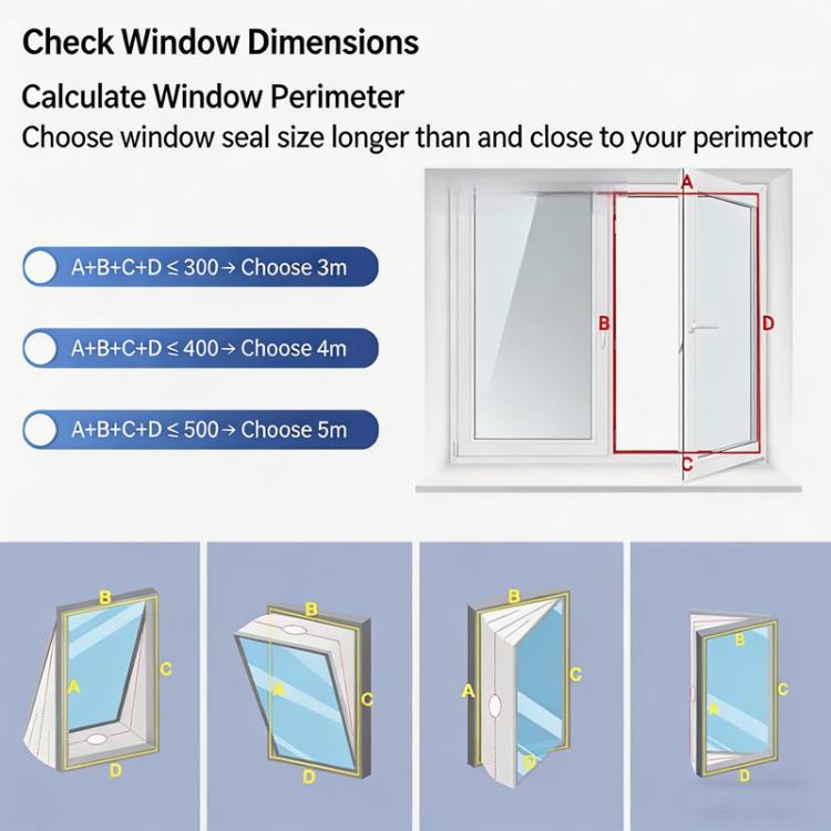 Universal Window Seal for Portable Air Conditioner and Tumble Dryer Hot Air Stop with Dual Zipper & Adhesive Hook Tape, 3m, 4m, 5m