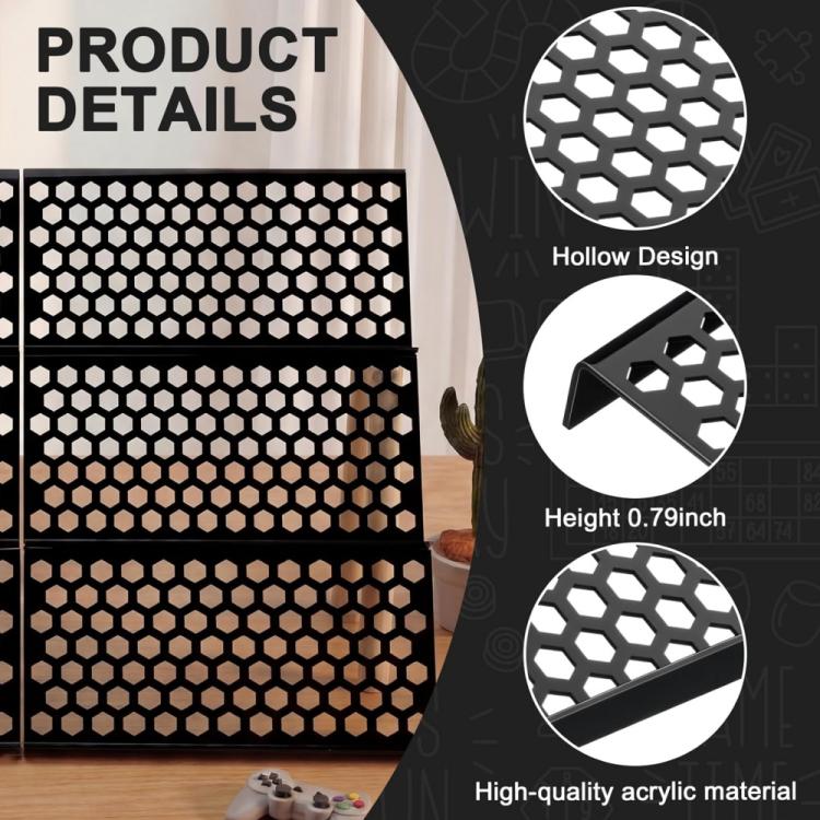 Honeycomb Acrylic Card Display Stand For Stamp Collectors/Sports Cards/Game Cards, 1pc, 4pcs, 8pcs