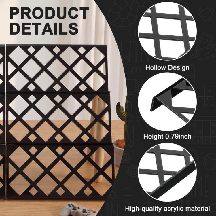 Hollow Acrylic Card Display Stand For Stamp Collectors/Sports Cards/Game Cards, 1pc, 4pcs, 8pcs