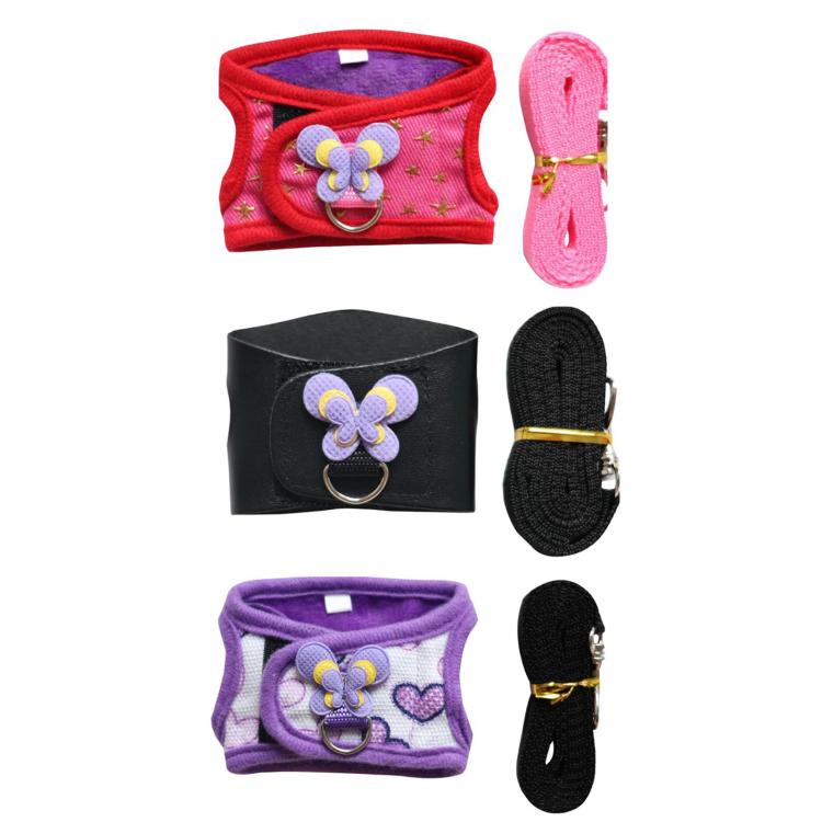 Guinea Pig Chinchilla Harness, Outdoor Walking Leash For Small Pets, Black S, Black M, Purple S, Purple M, Star S, Star M