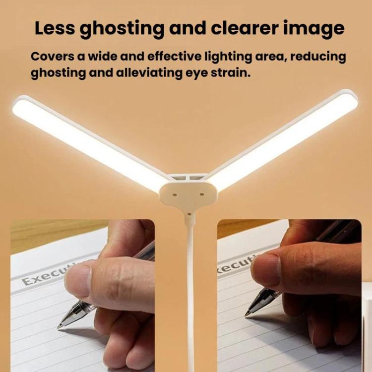 Xiajule Dual-Head Eye-Caring Clip On Lamp, Portable LED Rechargeable Student Reading Lamp, 800mAh, 1200mAh