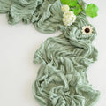 Crepe Table Runner Wedding Party Decoration Pleated Gauze, 90x400cm