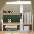 Xiajule Portable LED Desk Lamp With Time Display & Pen Holder, Dimmable Eye-Caring Lamp For Reading Homework, 1500mAh, 1800mAh