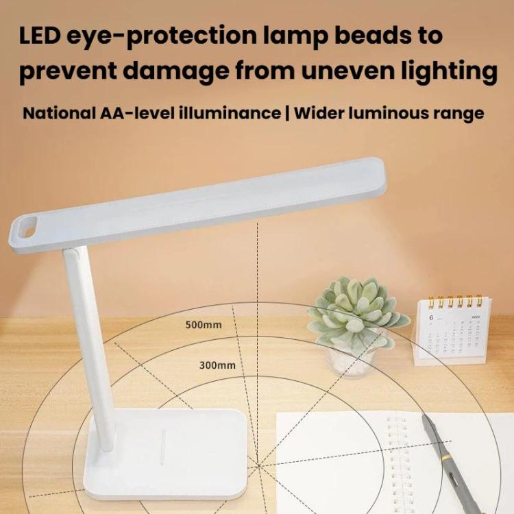 Xiajule Three-Color Temperature LED Folding Eye-Caring Desk Lamp, USB Stepless Dimmable Reading Light For Bedroom Dormitory, Plug-in, Rechargeable 500mAh, Rechargeable 800mAh, Rechargeable 1200mAh