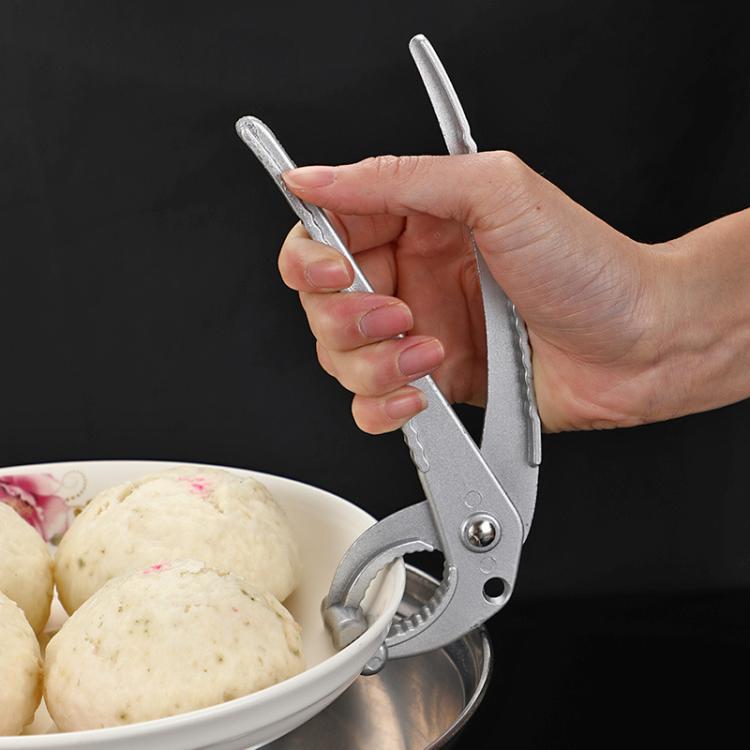Curved Heat-Resistant Tongs Serving Tray Lifter Clay Pot Tongs, LsCook Aluminum Alloy