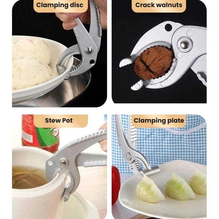 Curved Heat-Resistant Tongs Serving Tray Lifter Clay Pot Tongs, LsCook Aluminum Alloy